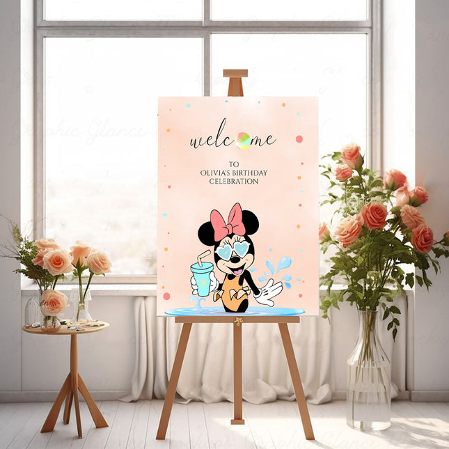 Minnie Mouse Personalised Welcome Board