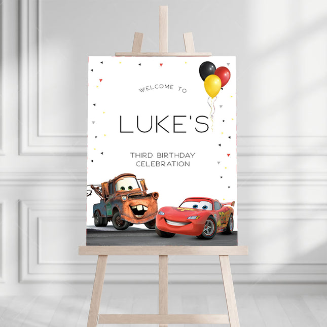 Pixars Cars Personalised Welcome Board