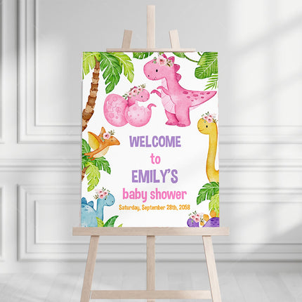 Its A Dinosaur Party Personalised Welcome Board