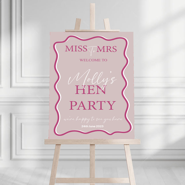 Just Pink Personalised Welcome Board
