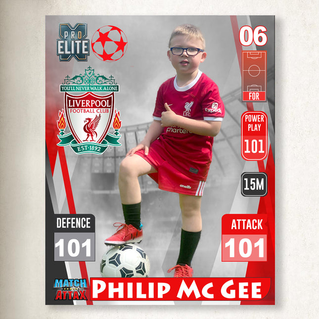 Pro Elite Match Attax Personalised Football Card Canvas Art