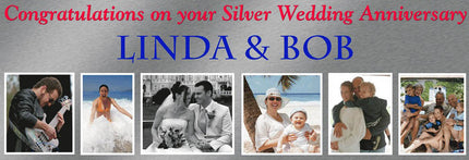 Silver Anniversary 25th Personalised Banner Banner