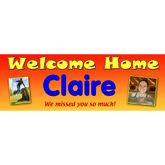 Welcome Home Party Personalised Banner