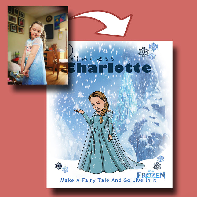 The Little Frozen Princess Child Caricature Portrait