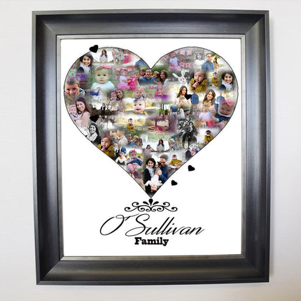 Love Shape Family Framed Photo Collage