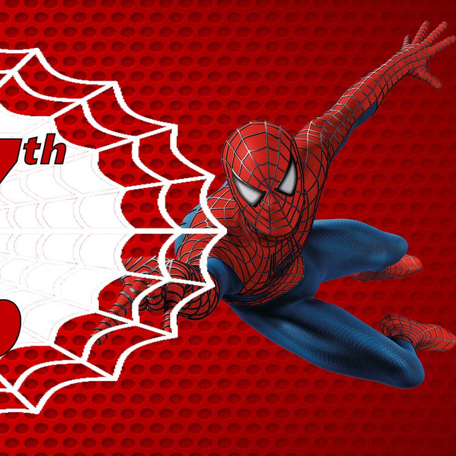 Spiderman Birthday Party Personalised Photo Banner