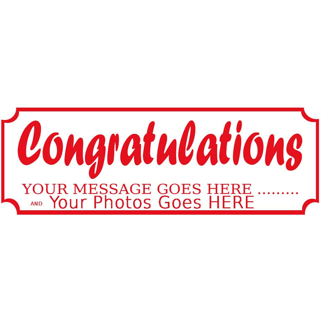 Congratulations Party Personalised photo Banner