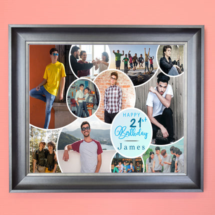 Its All Circles 21st  Birthday - This Is Your Life Framed Collage