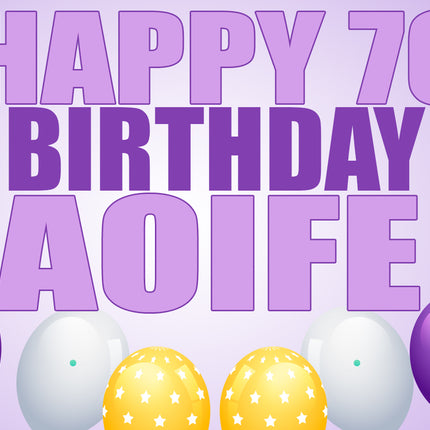 70th Birthday Circle It Up Personalised Photo Banner