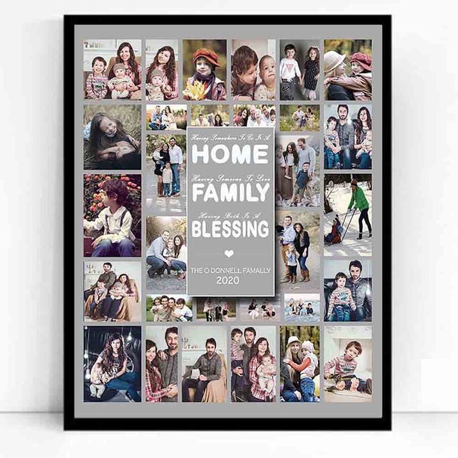 Home Family Blessing Framed Photo Collage - Do More With Your Pictures