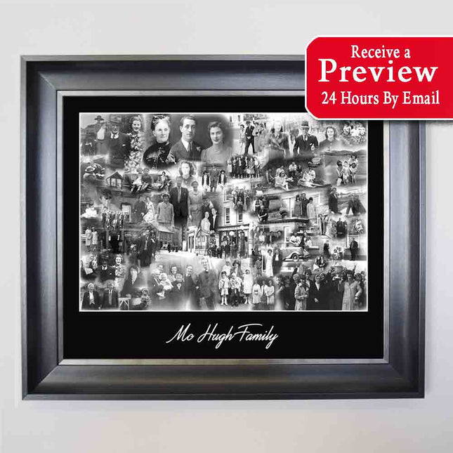 My Monochrome Family Framed Photo Collage