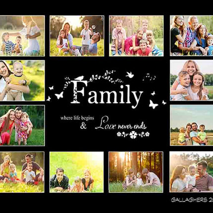 Family Where love begins Photo Collage - Do More With Your Pictures