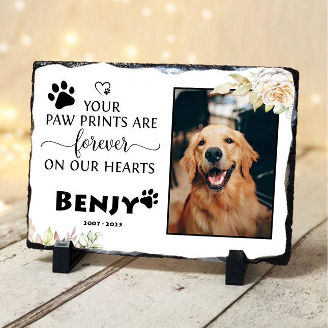 Dog Memorial Plaque, Your Paw Prints Are Forever In Our Heart