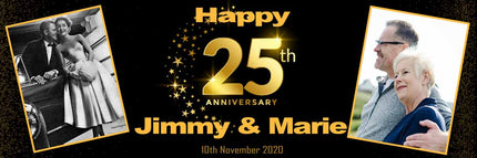 Wedding Anniversary Party Personalised Banner