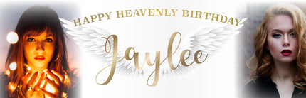 Heavenly Memorial Personalised Photo Banner