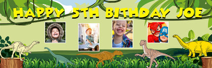 Jungle Park Personalised Birthday Photo Banner