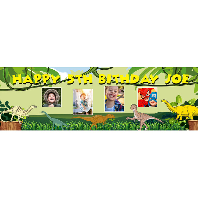 Jungle Park Personalised Birthday Photo Banner
