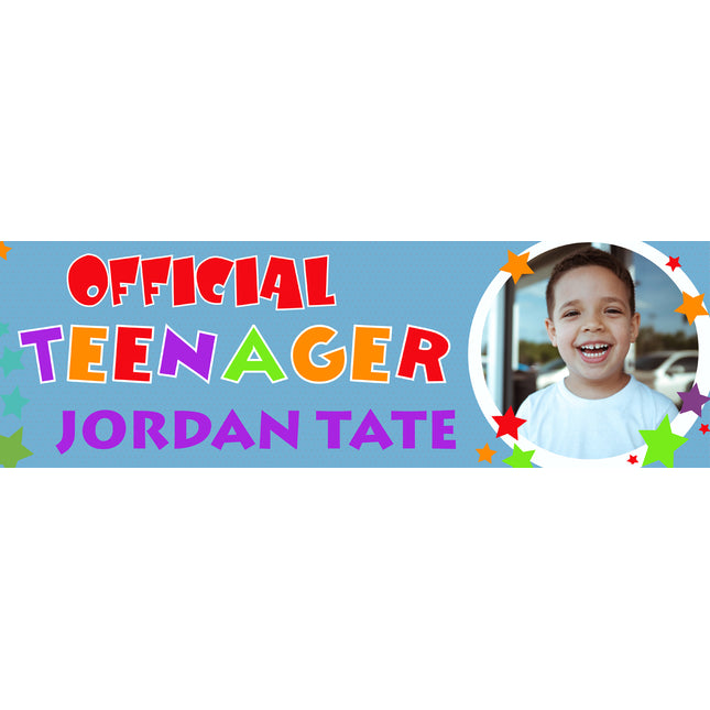 Becoming Teenager Personalised Photo Banner