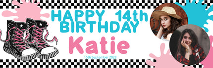 The Teenagers Converse Personalised Birthday Banner