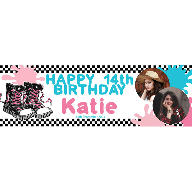 The Teenagers Converse Personalised Birthday Banner