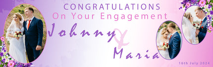 Its A Purple Engagement Personalised Photo Banner