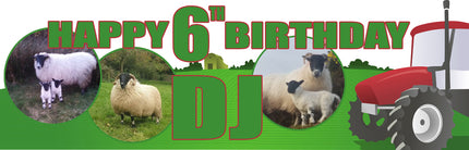 Little Farmers Birthday Party Personalised Photo Banner