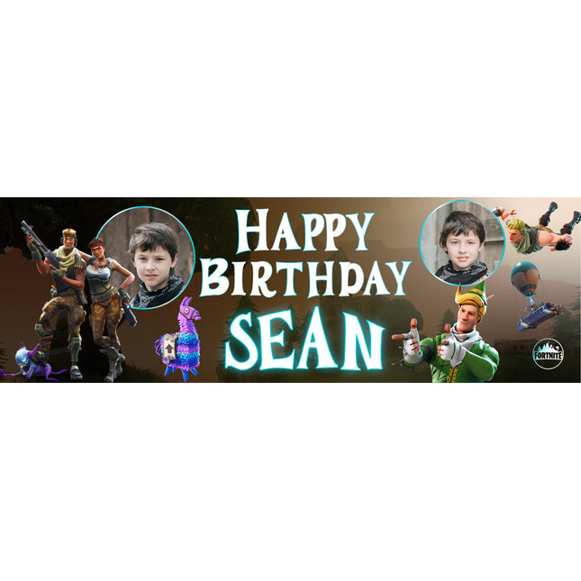 Fortnite Birthday Party Personalised Photo Banner