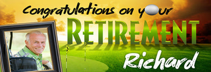 Your Retirement Enjoy The Golf Course Personalised Photo Banner