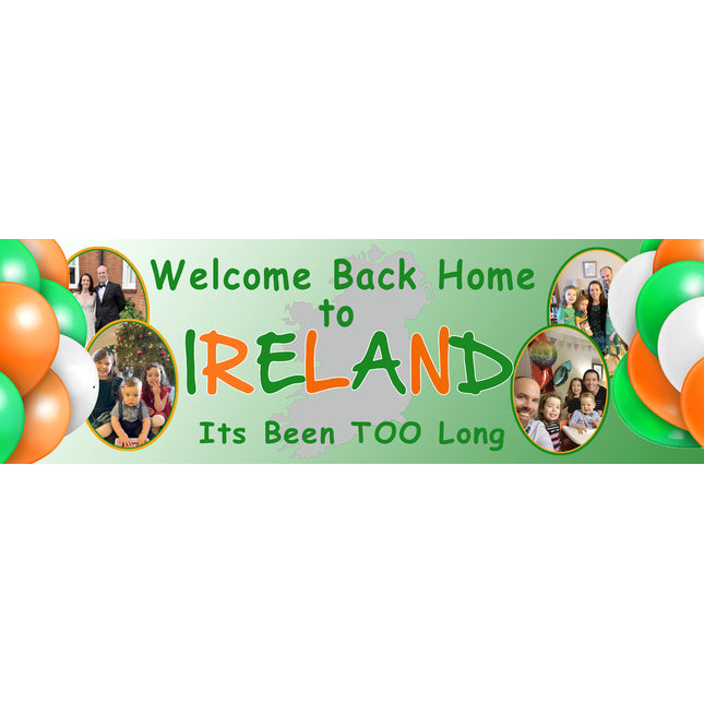 The Irish Welcome Home Personalised Photo Banner
