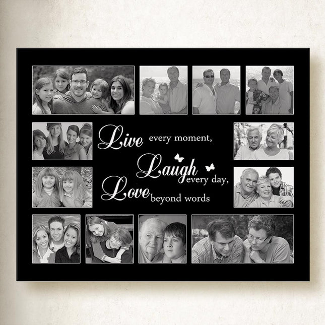 LIVE LAUGH LOVE collage On Canvas
