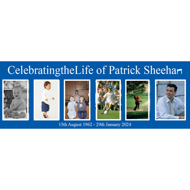 Celebrating Life Personalised Memorial Banner