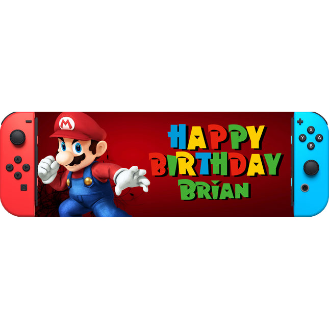 Its A Nintendo Switch Birthday Party Personalised Banner