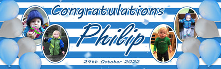 Congratulations Personalised Photo Banner