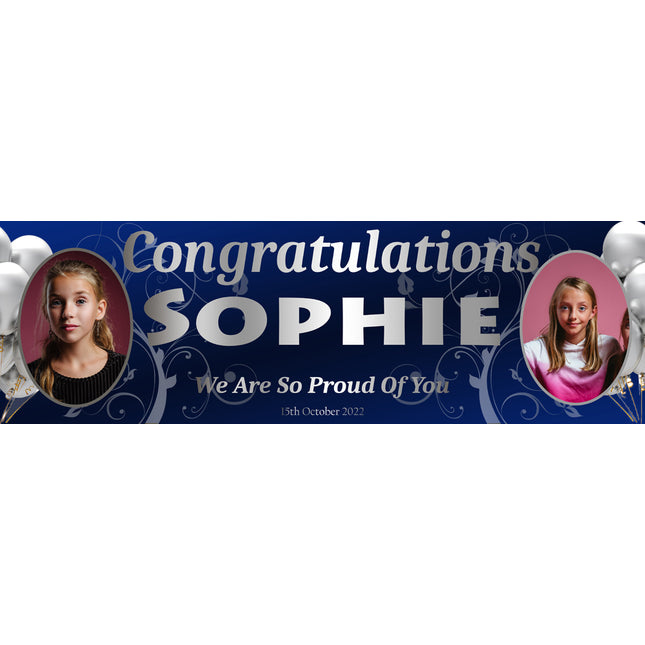 Congratulations We Proud Of You Personalised Photo Banner