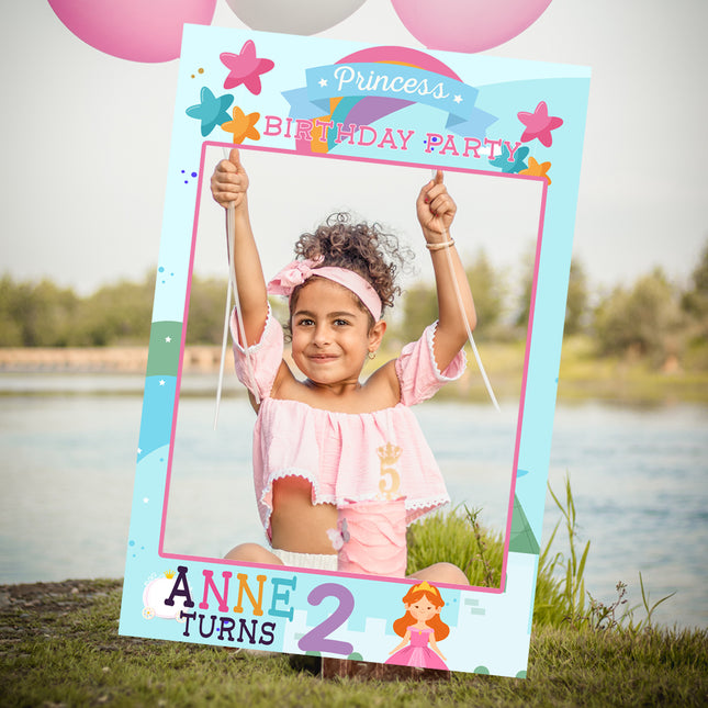 Little Princess Party Personalised Childrens Birthday Selfie Frame