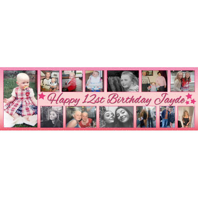 Its My Party Personalised Photo Collage Banner