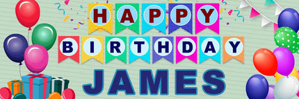 Just Birthday Personalised Banner