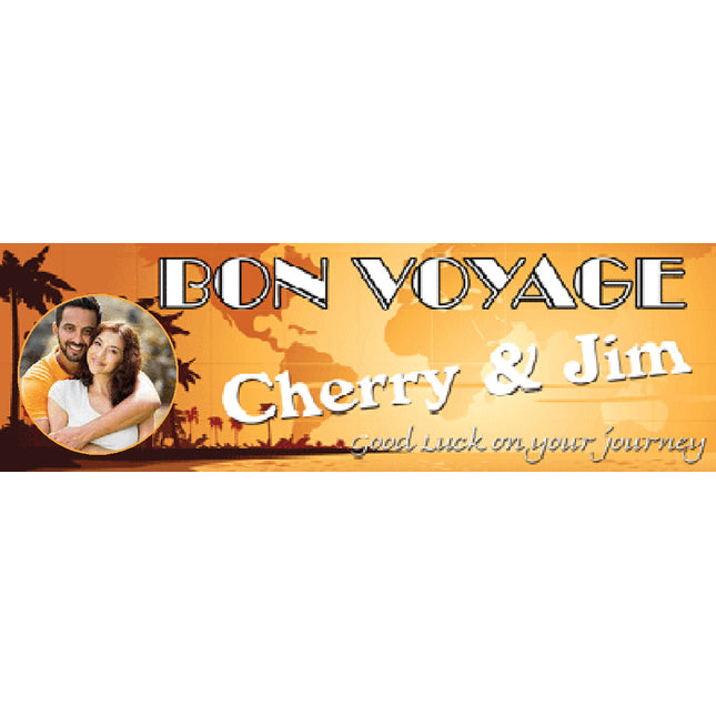 Bon Voayage Personalised Leaving Photo Banner