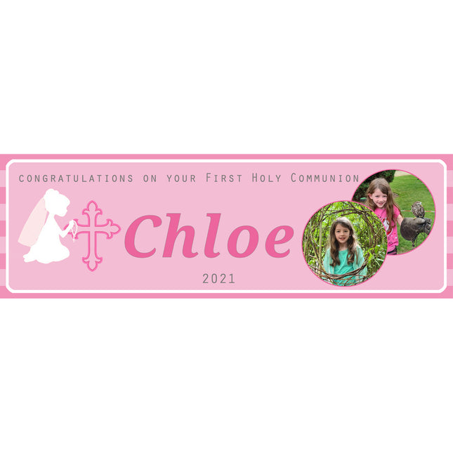 Little First Communion Party Personalised photo Banner