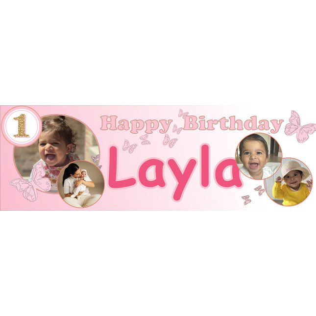 1st Birthday flight Personalised Party Banner