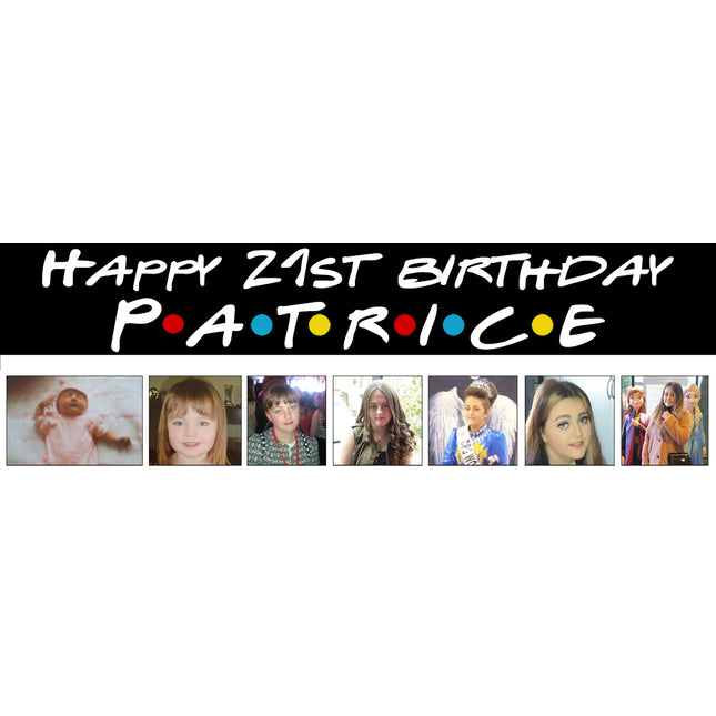 21st Friends Birthday Party Personalised Photo Banner