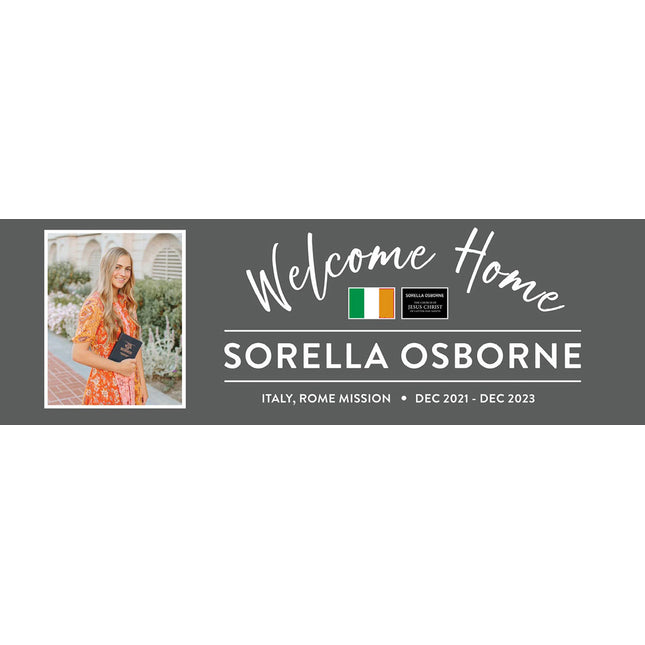 Welcome Home To You  Personalised Photo Banner