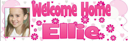 Welcome Home We MISSED YOU  Personalised Photo Banner