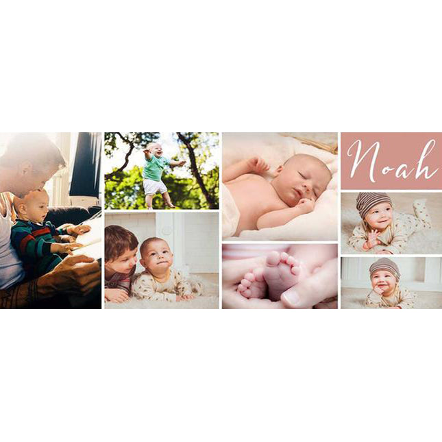 New Baby Personalised Photo Collage Mug