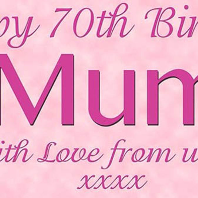 Mums Floral Birthday Party Personalised Photo Banner
