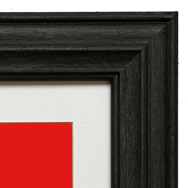 8x6 Mounted Atlantic Black Graphite Photo Frame  (10x8 frame size)