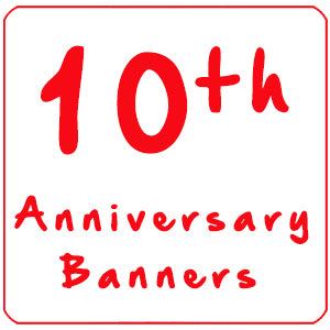 10th Wedding Anniversary Personalised Gifts and Photo Banners