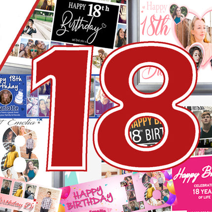 18th Birthday Framed Gifts & Personalised Photo Banners