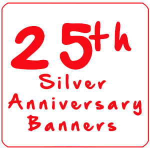 25th Silver Wedding Anniversary Personalised Gifts and Photo Banners