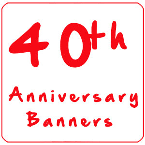 40th Ruby Wedding Anniversary Personalised Gifts and Photo Banners